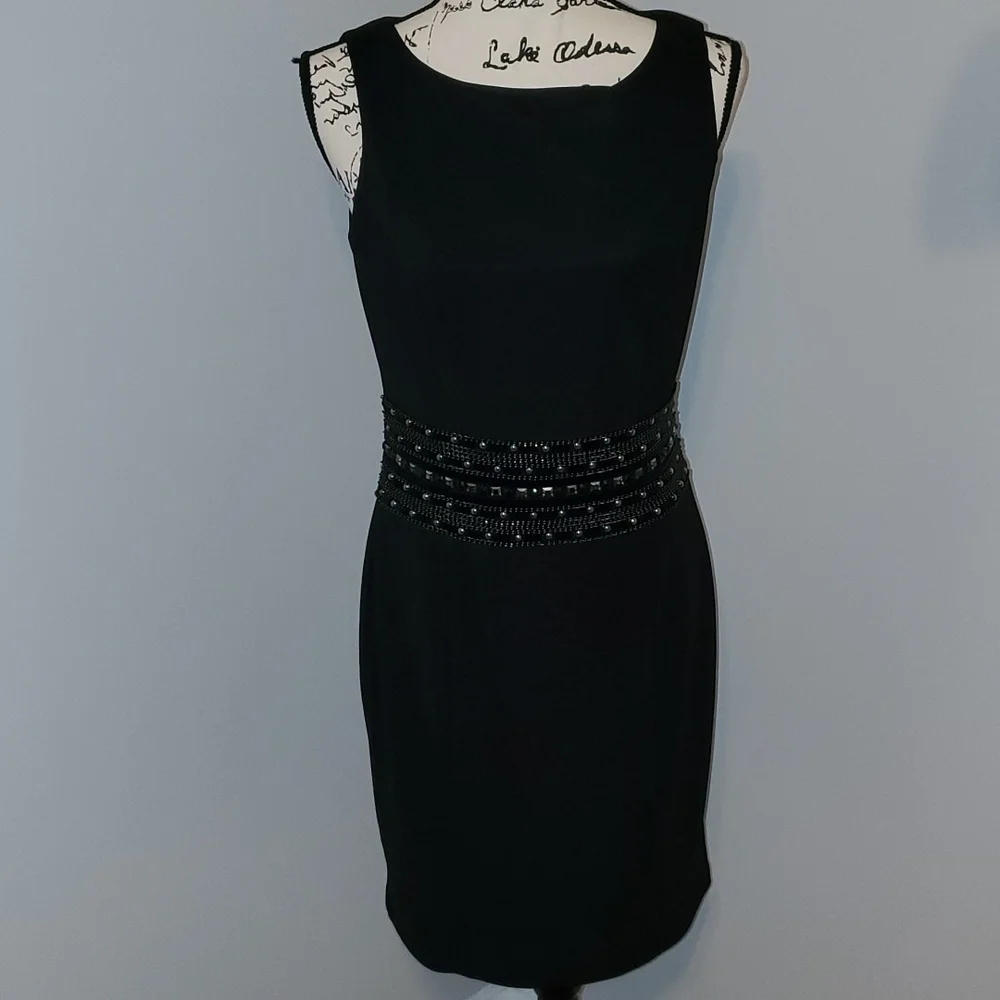 JS Boutique Beaded Waist Cocktail Dress